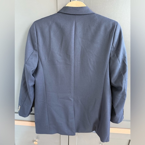 Nordstrom Boys Navy Blazer •18 • w/ blue & check lining details - Picture 5 of 6